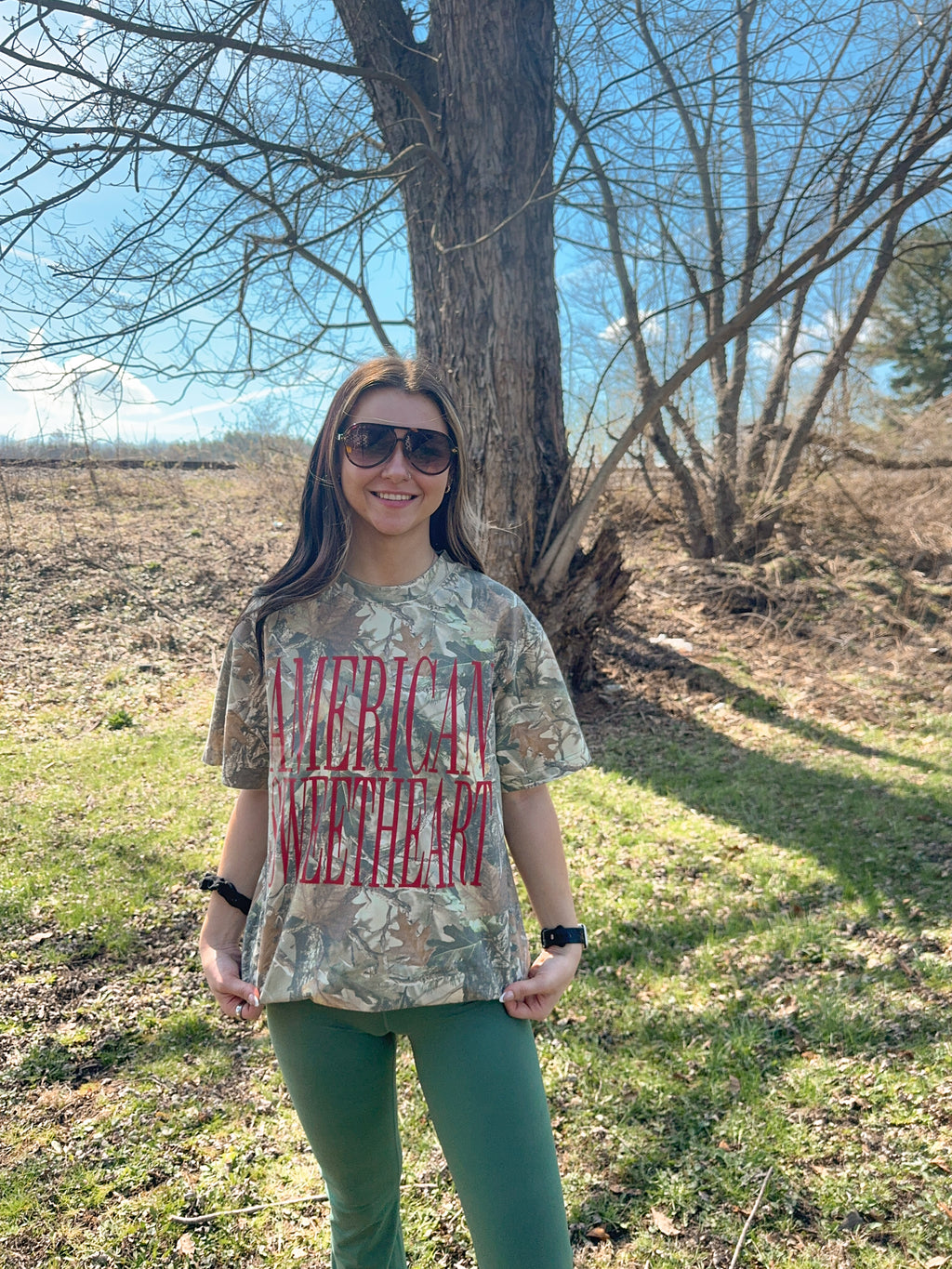 American Sweetheart Tee- Camo
