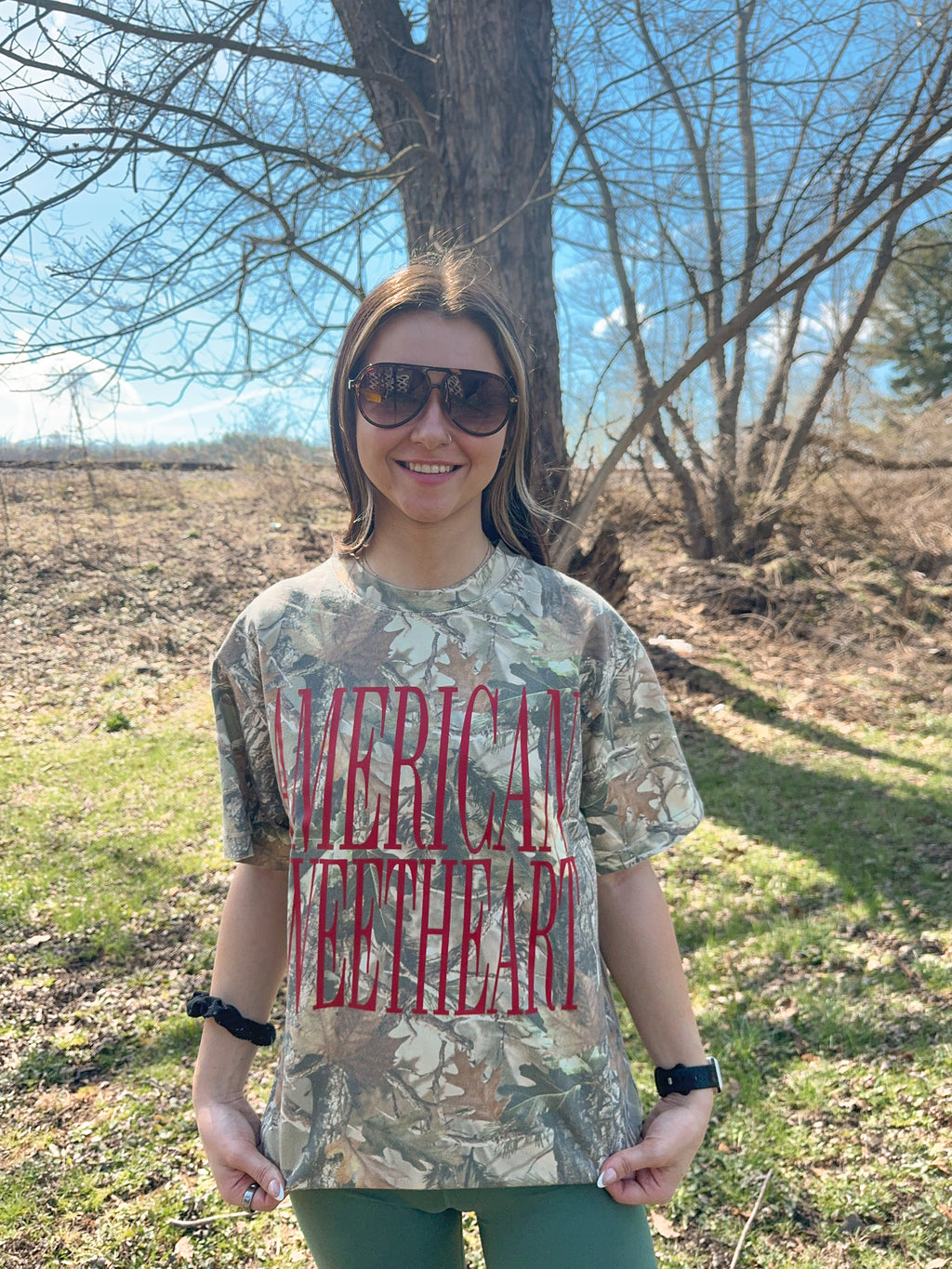 American Sweetheart Tee- Camo